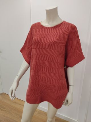 Capa poncho punto