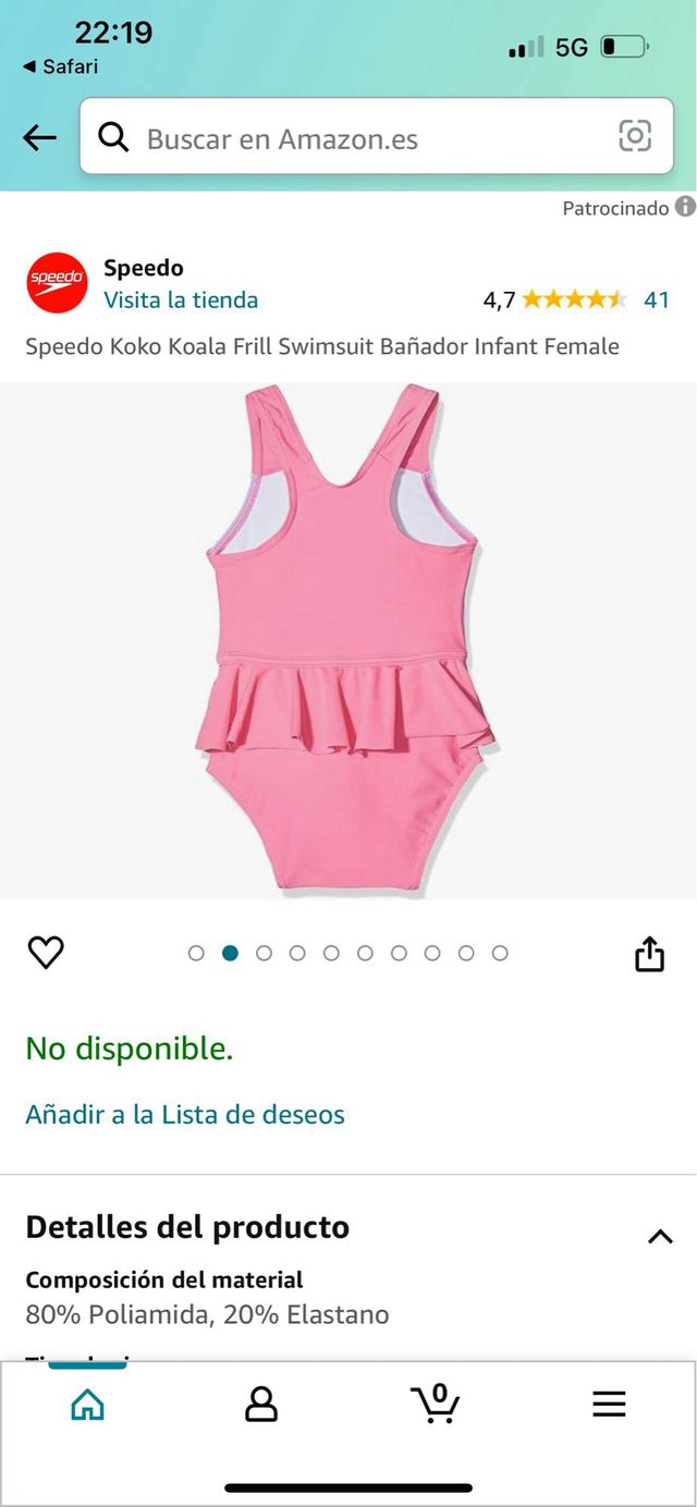 Bañador niña Speedo 5 años