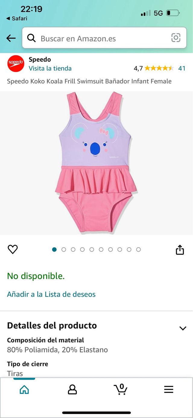 Bañador niña Speedo 5 años