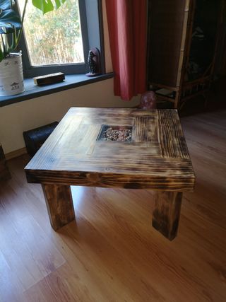 Mesa de centro madera artesanal