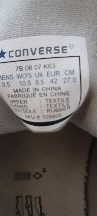 CONVERSE,  REBAJADO 35€ cuadros negros, gris, rojo