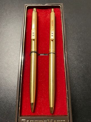 Paper Mate Juego Bolígrafo y Portaminas Dorados