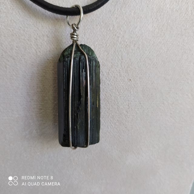 Collana in tormalina nera unisex
