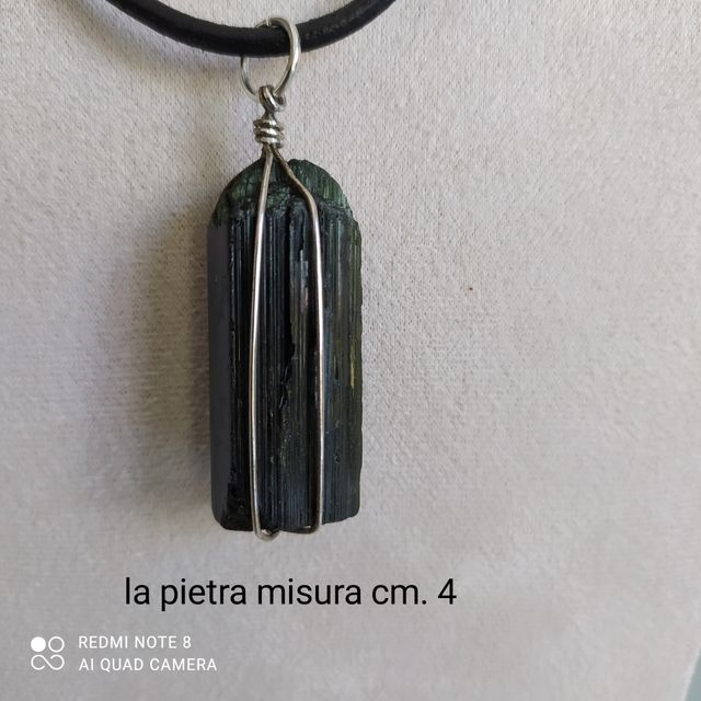 Collana in tormalina nera unisex