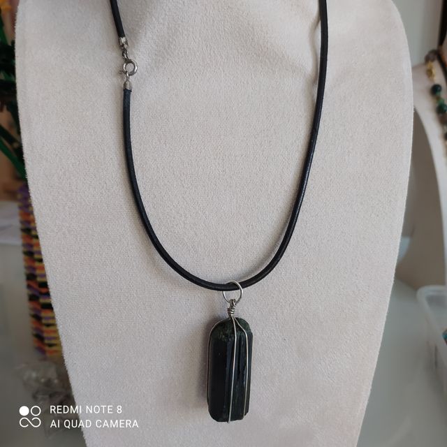 Collana in tormalina nera unisex