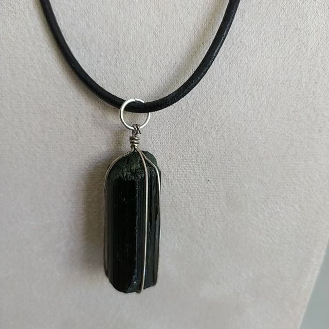 Collana in tormalina nera unisex