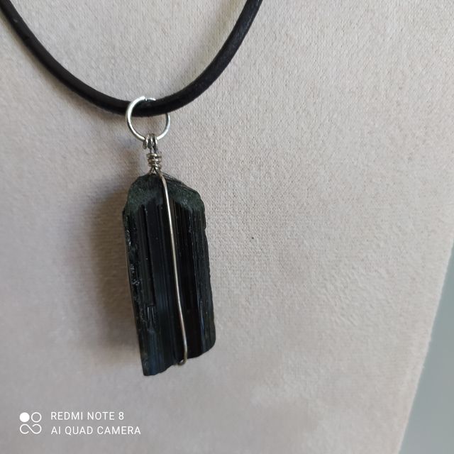 Collana in tormalina nera unisex