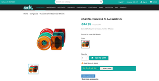 RUEDA LONGBOARD KOASTAL 70MM 83A