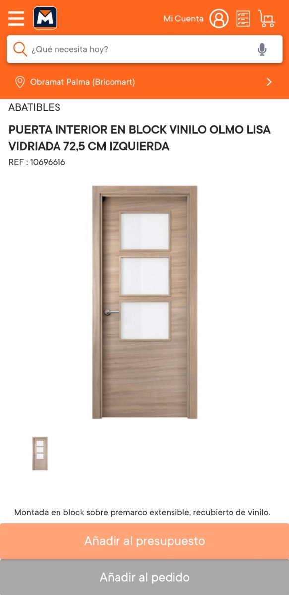 Porta interior em vinil Elm