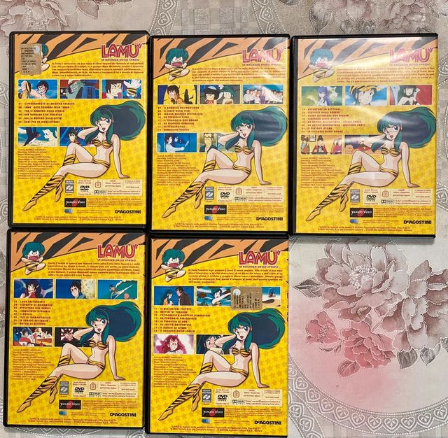 DVD Lamú volumi 1,2,3,4,5 "Rumiko Takahashi"