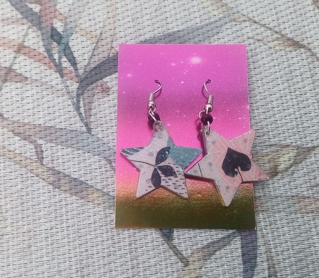 PENDIENTES HECHOS A MANO ESTRELLAS 