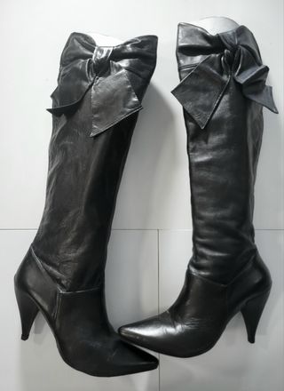 Botas altas piel negra El Corte inglés. Talla 37