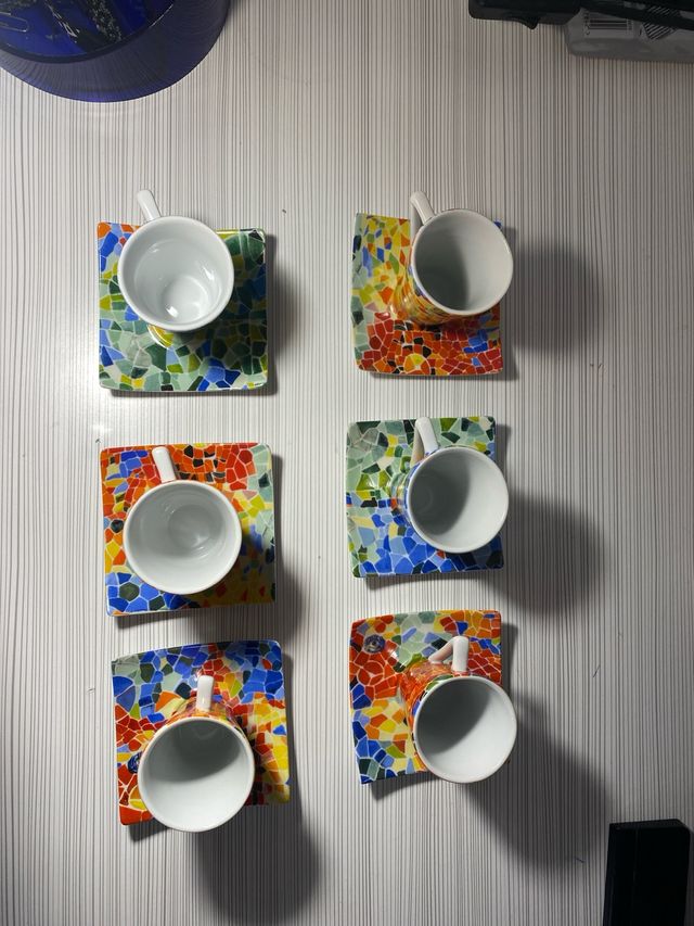 Juego de 6 tazas de porcelana