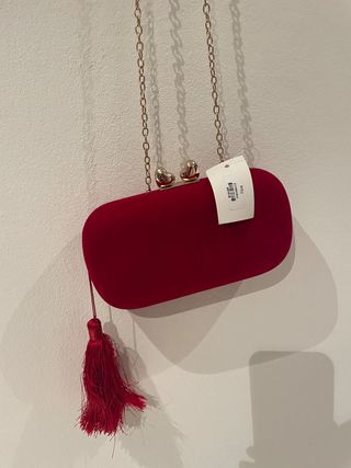 Bolso fiesta rojo terciopelo