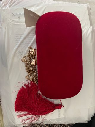 Bolso fiesta rojo terciopelo