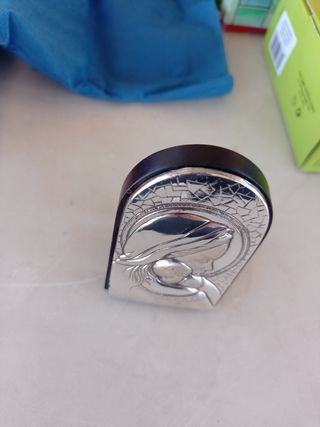 Quadro da tavolo con immagine in argento 