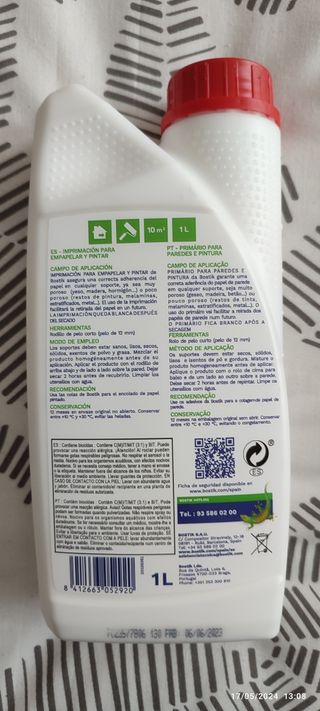 Imprimación y cola para empapelar