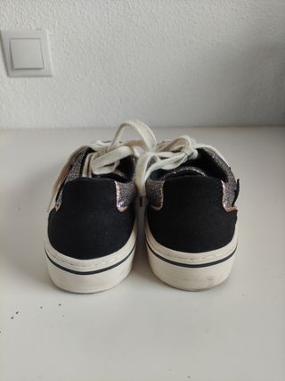 Zapatillas purpurina Zara talla 37
