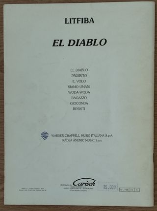 Litfiba libro spartiti di El Diablo