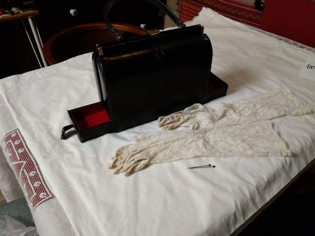 Bolso de piel de tafilete antiguo