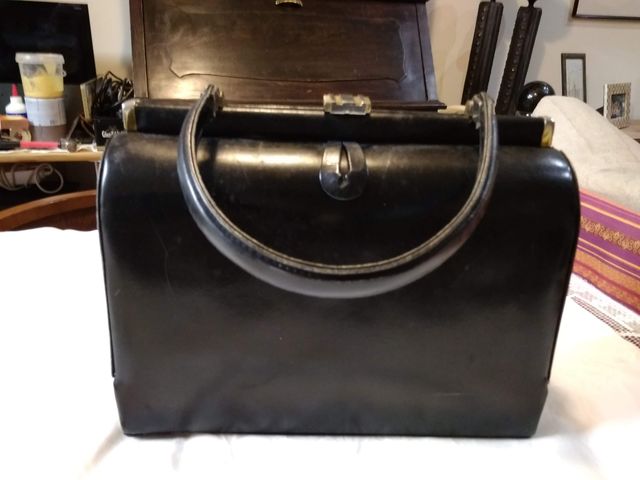 Bolso de piel de tafilete antiguo