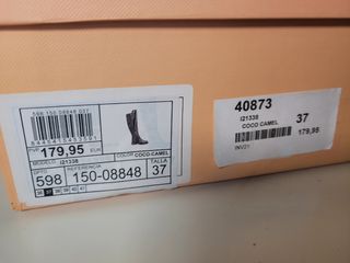 Botas altas piel Alma en Pena coco camel talla 37