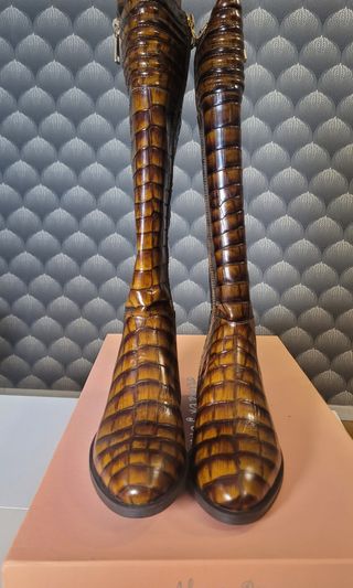 Botas altas piel Alma en Pena coco camel talla 37