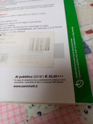 Libro di testo scolastico fisica 