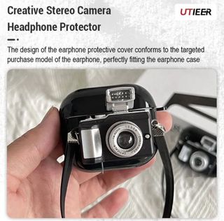 Funda para airpods con diseño de videocamara