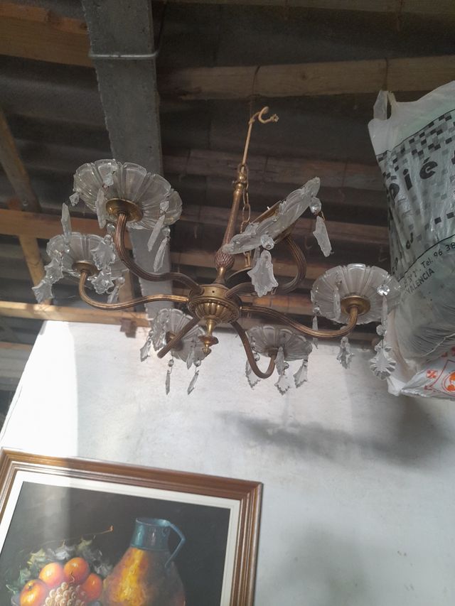 Lampara antigua de laton