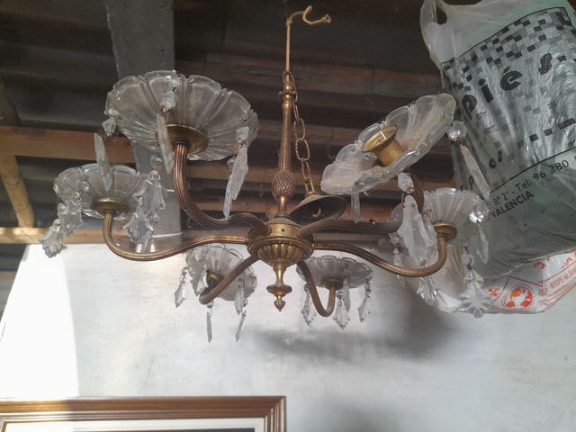 Lampara antigua de laton