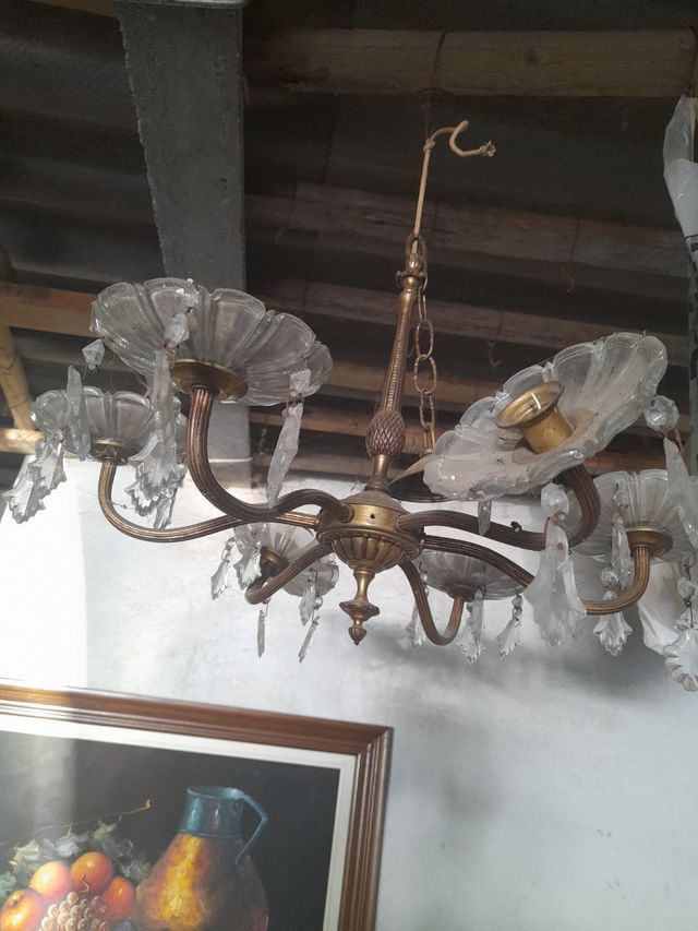 Lampara antigua de laton