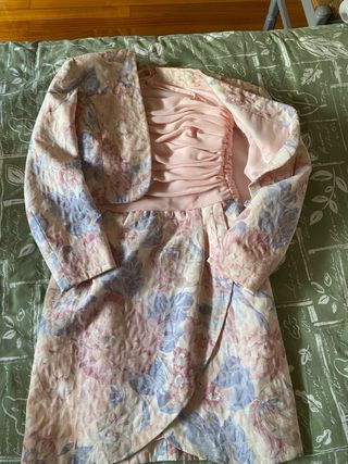 Traje vestido + chaqueta de fiesta, marca Celina
