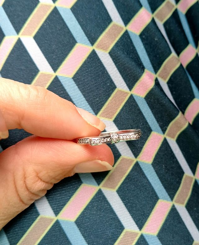 Anillo plata de ley lazo