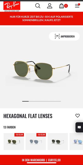 Ray Ban Hexagonal Flat Lenses 