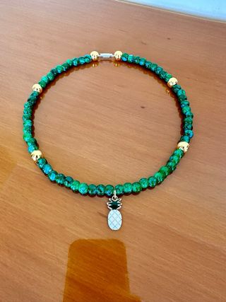 Girocollo di perle verdi