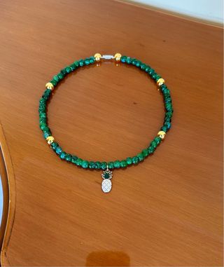 Girocollo di perle verdi