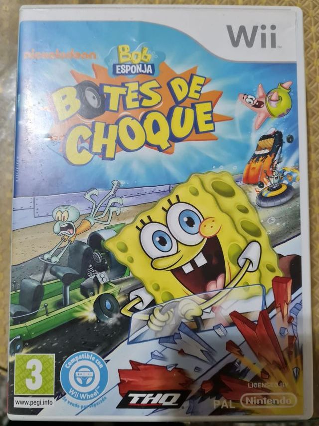 BOB ESPONJA BOTES DE CHOQUE NINTENDO WII PAL ESP