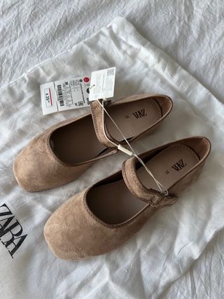 Bailarinas de piel niña Zara talla 30 nuevas