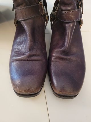 Botas vaqueras de piel Vero Cuoio bordado talla 36