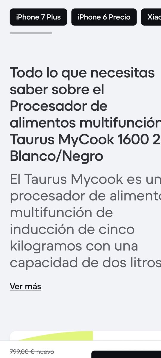 Myccok 1600 procesador de alimentos