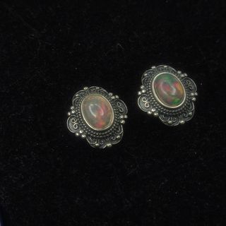 Pendientes de plata ópalo