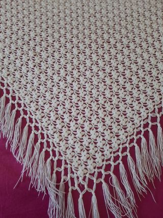 Toquilla crochet lana años 50 hecha a mano