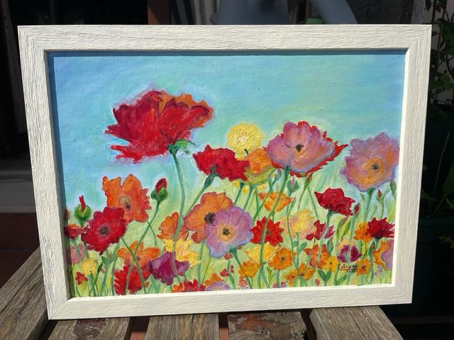 Bella pittura a olio dipinta a mano