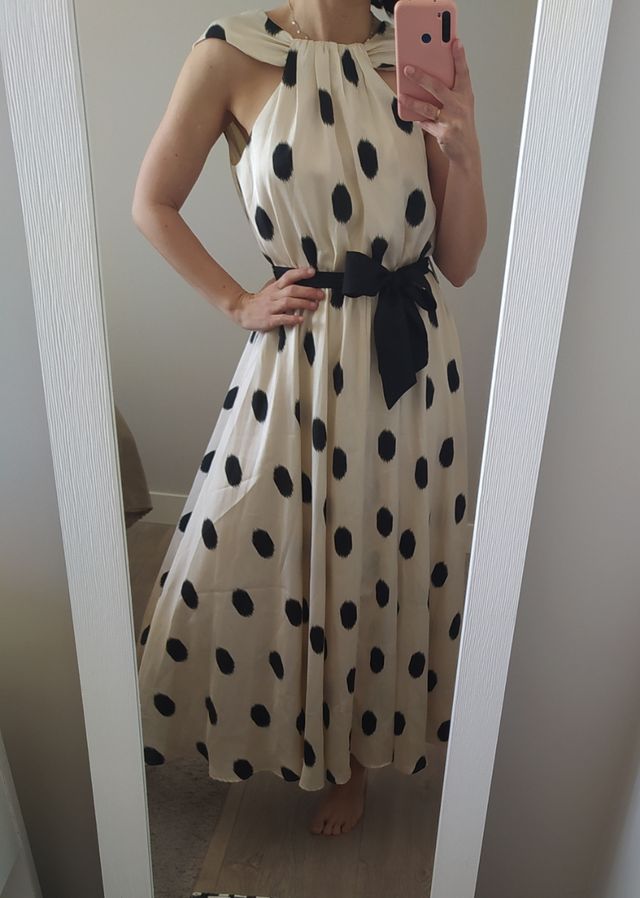 Vestido lunares Mango