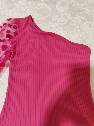 Camiseta rosa fucsia 