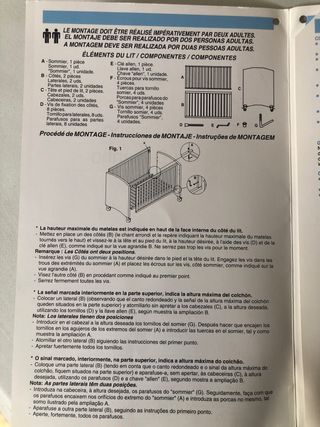 OPORTUNIDAD: Cuna robusta de madera Prénatal.