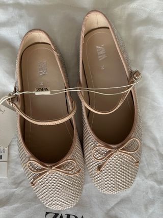 Bailarinas de niña T31 rosa nuevas con etiquetas