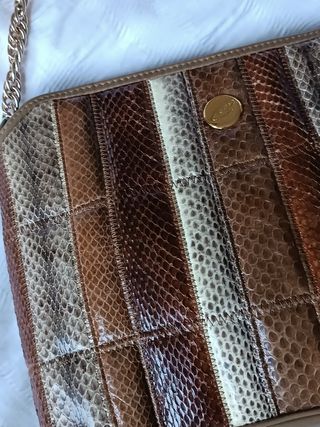Bolso de piel vintage de cocodrilo Esteve