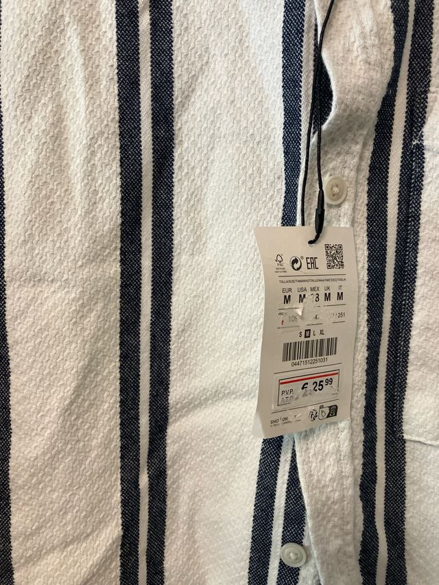 Sobrecamisa de p&b rayas